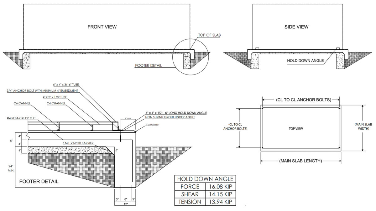 Foundation Drawing - US Hazmat Storage