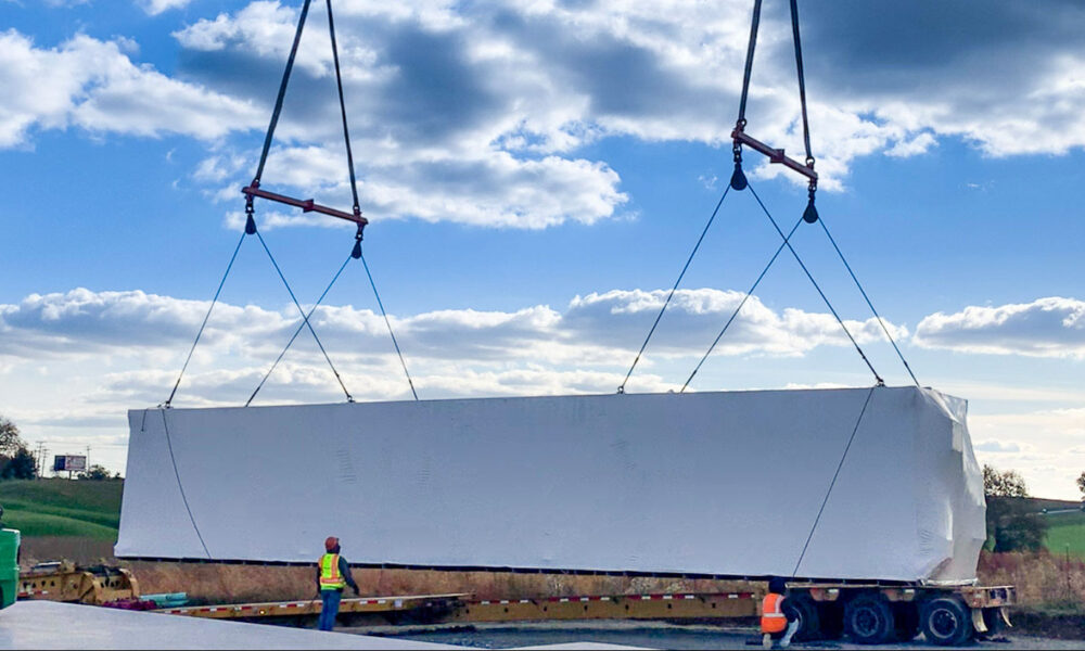 Hazmat Storage Unit Delivery Installation Cranes Hazmat Storage Unit Delivery Installation Cranes