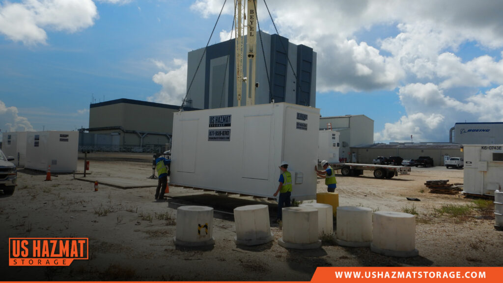 US Hazmat Storage delivers compliant flammable lubricant storage buildings to NASA Kennedy Space Center to support the Crawlers.