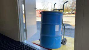 Chemical Storage Drum on Handtruck