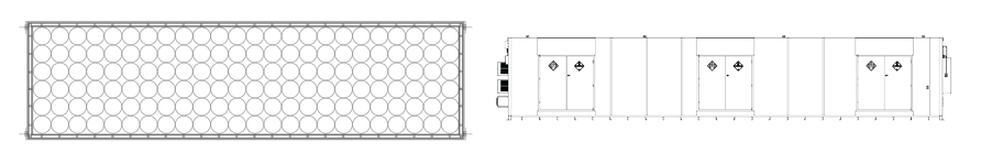 14' x 50' Chemical Drum Storage Barrel Capacity Diagram