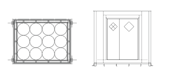 8' x 10' Chemical Drum Storage Barrel Capacity Diagram