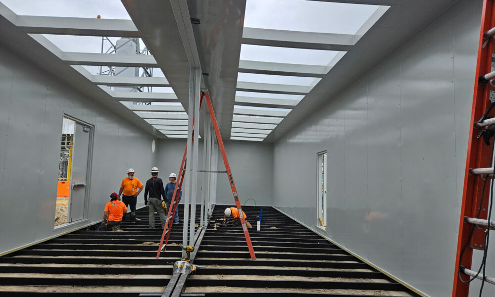 Custom Engineered Flammable Storage Duplex Modular Installation Custom Engineered Flammable Storage Duplex Modular Installation