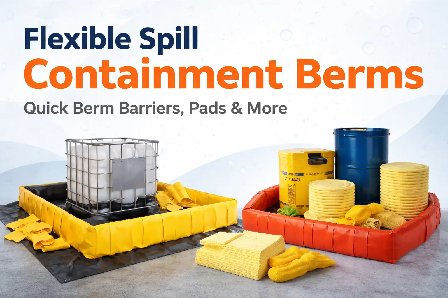 Flexible spill containment berms