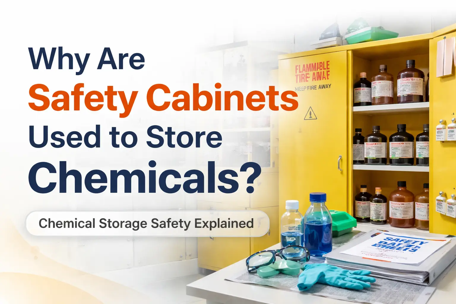 Safety cabinets used to store chemicals