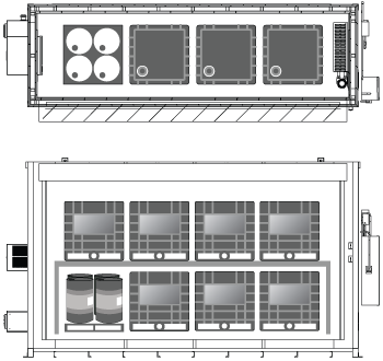 TS-2206 Tote & Barrel Storage Diagram TS-2206 Tote & Barrel Storage Diagram