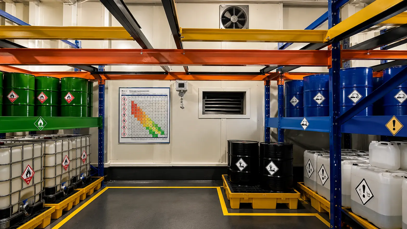 How to Use a Chemical Incompatibility Chart for Industrial Storage