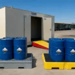 Choosing Between Steel and Plastic Drum Containment Pallets for Corrosive Materials By Hazmat Storage