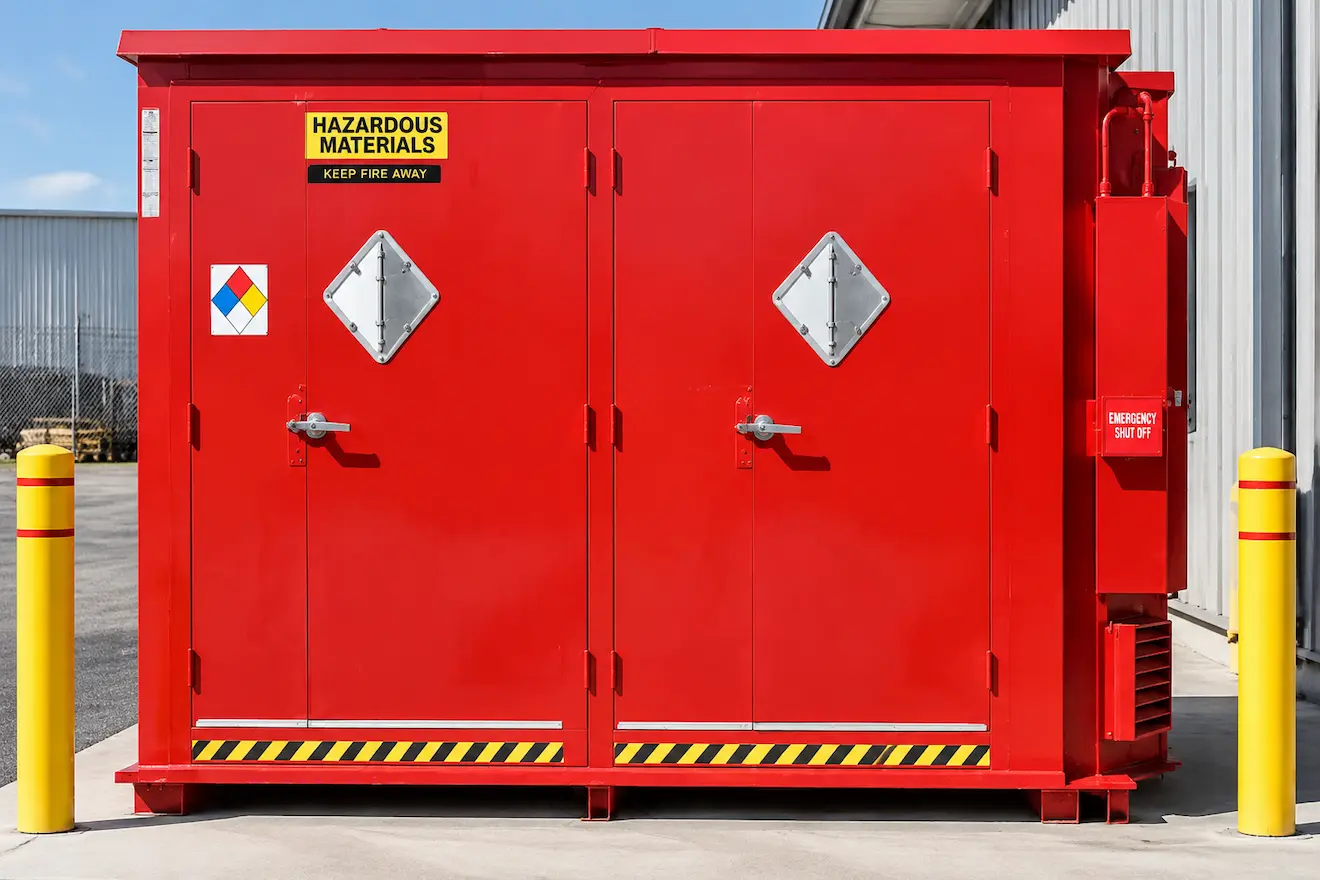 BoxSAFE hazmat locker with shelving