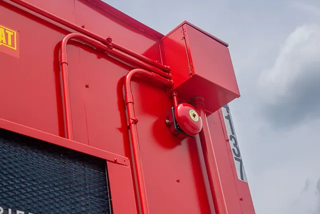 red fire-rated unit detail