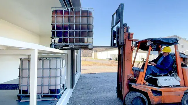 palletized drums loaded by forklift